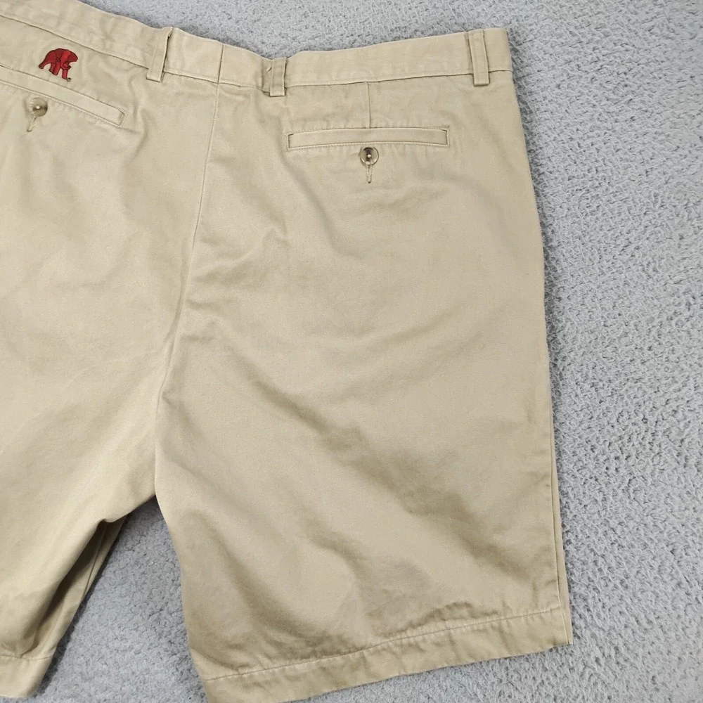 Alabama Crimson Tide Shorts Men 42 Khaki Pleated Elephant Embroidery Cutter Buck